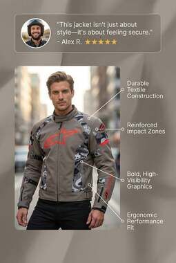 Alpinestars T-SP X Superair Camo Jacket Gray/Camo/Red Fluo 2xL